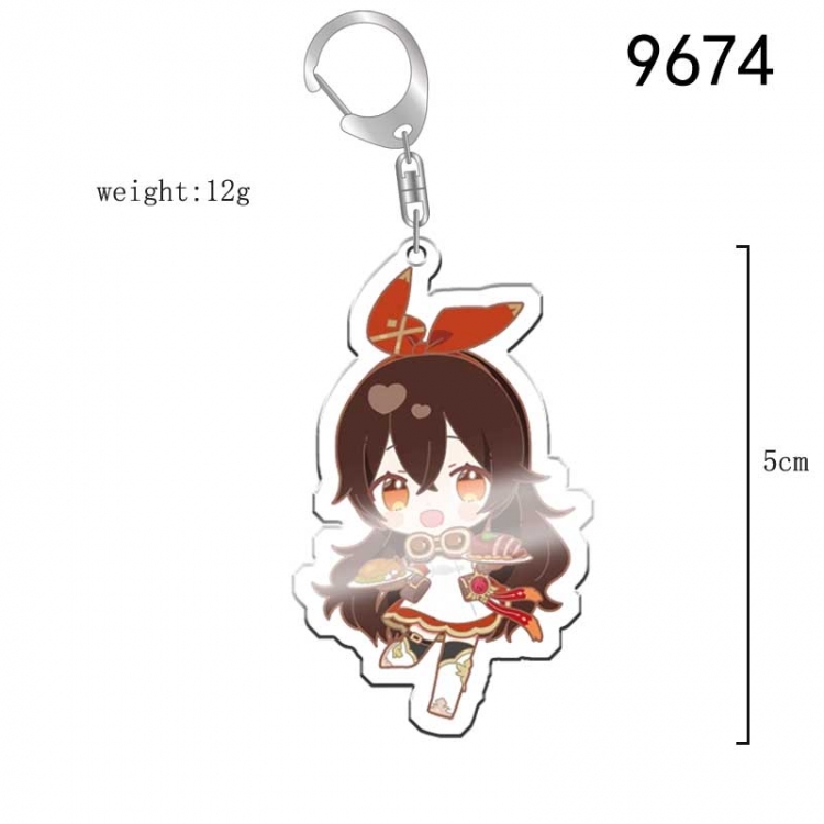 Genshin Impact Anime acrylic Key Chain  price for 5 pcs 9674