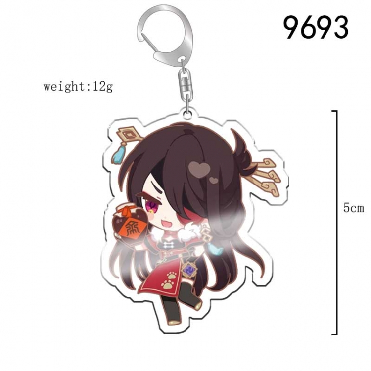 Genshin Impact Anime acrylic Key Chain  price for 5 pcs 9693