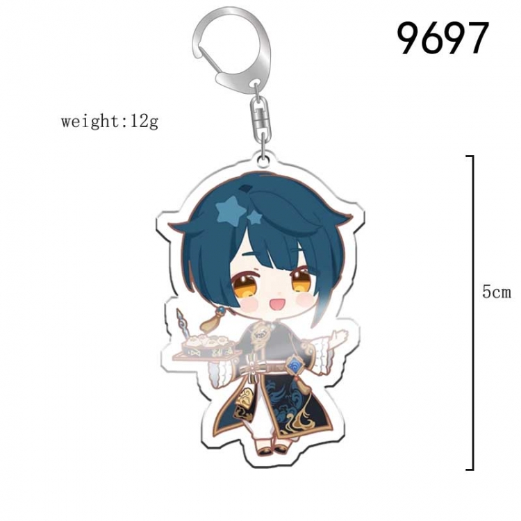 Genshin Impact Anime acrylic Key Chain  price for 5 pcs 9697