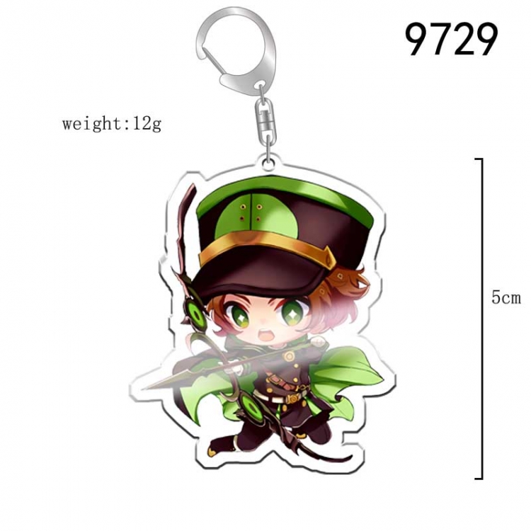Seraph of the end  Anime acrylic Key Chain  price for 5 pcs 9729