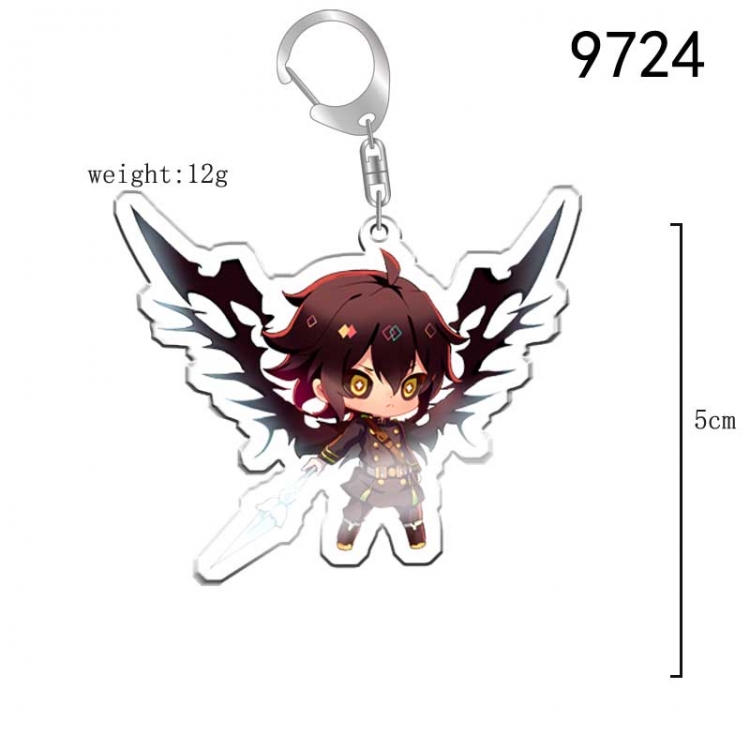Seraph of the end  Anime acrylic Key Chain  price for 5 pcs 9724