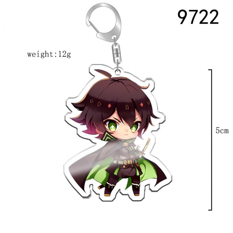 Seraph of the end  Anime acrylic Key Chain  price for 5 pcs 9722