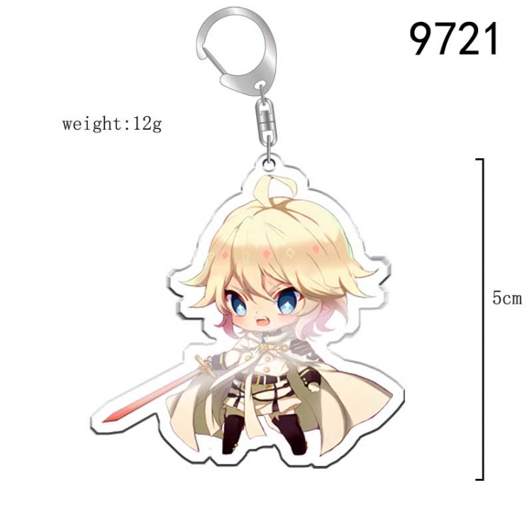 Seraph of the end  Anime acrylic Key Chain  price for 5 pcs 9721