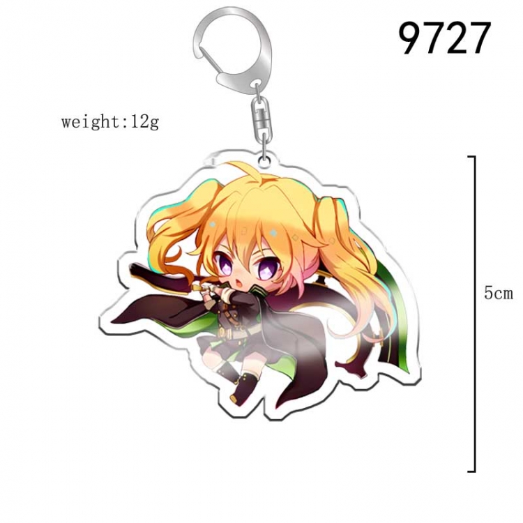 Seraph of the end  Anime acrylic Key Chain  price for 5 pcs 9727