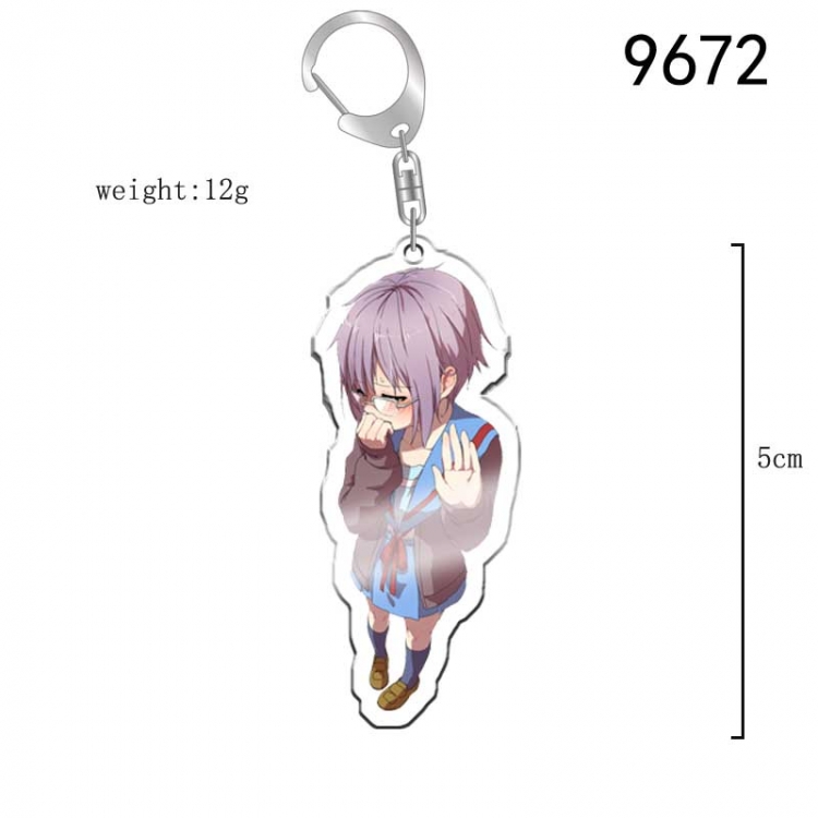 The Melancholu of Suzumiya Haruhi  Anime acrylic Key Chain  price for 5 pcs 9672