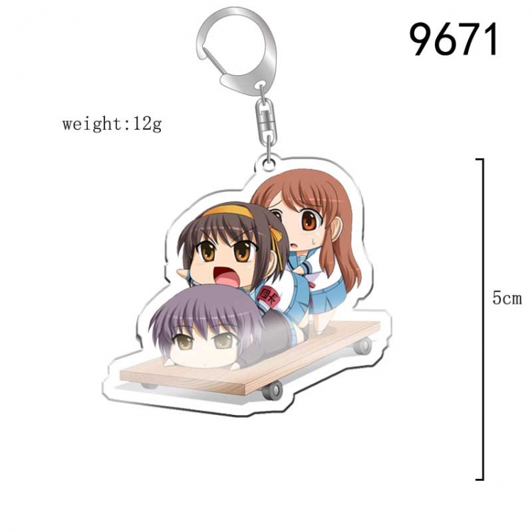 The Melancholu of Suzumiya Haruhi  Anime acrylic Key Chain  price for 5 pcs 9671