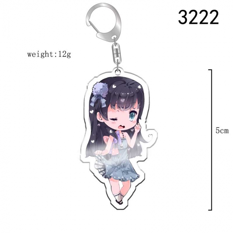 Toaru Kagaku no Railgun  Anime acrylic Key Chain  price for 5 pcs 3222