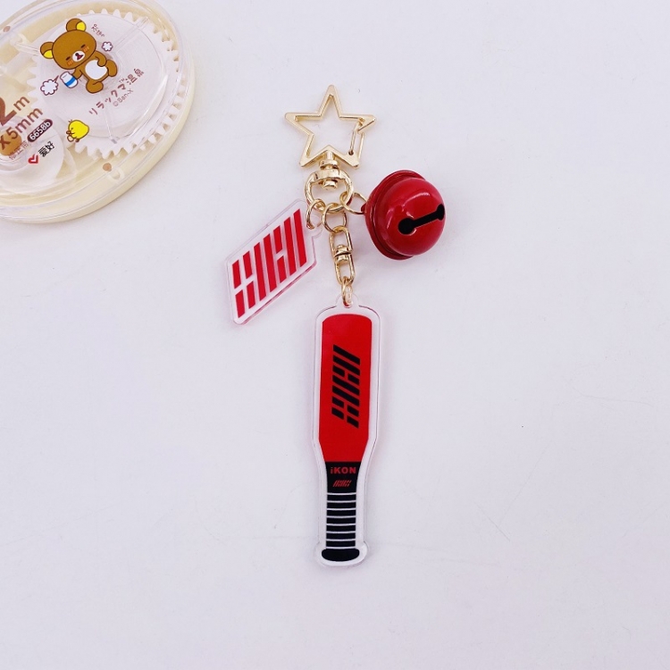 TWICE Korean celebrities Bell type acrylic keychain pendant  price for 5 pcs YSK022-IKON