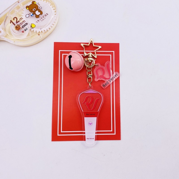 TWICE Korean celebrities Bell type acrylic keychain pendant  price for 5 pcs YSK022- RED