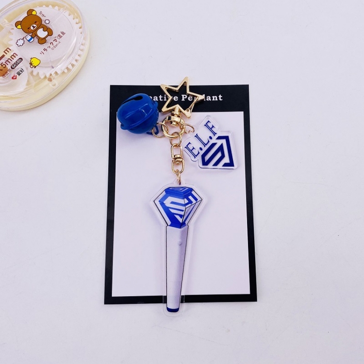 BTS Korean celebrities Bell type acrylic keychain pendant  price for 5 pcs  YSK022-SJ