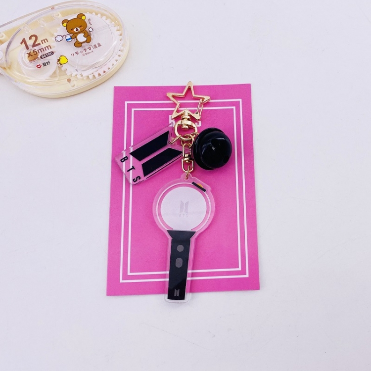 BTS Korean celebrities Bell type acrylic keychain pendant  price for 5 pcs YSK022-BTS