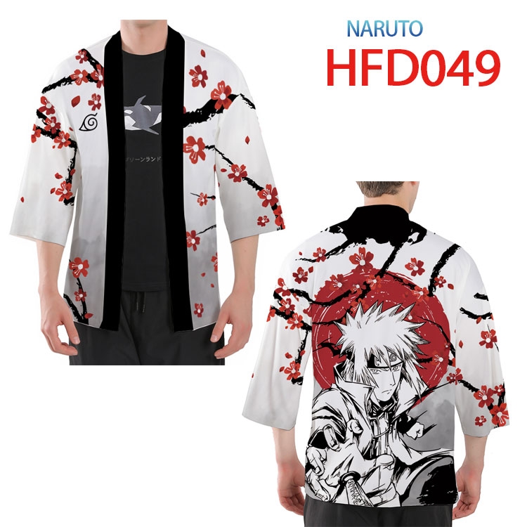 Naruto  Anime peripheral full-color short kimono from S to 4XL HFD-049