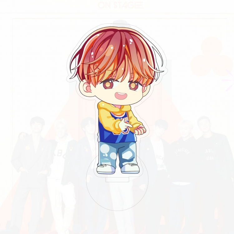 BTSCartoon Q version acrylic Standing Plates Keychain  11cm  price for 5 pcs LP018-J-HOPE