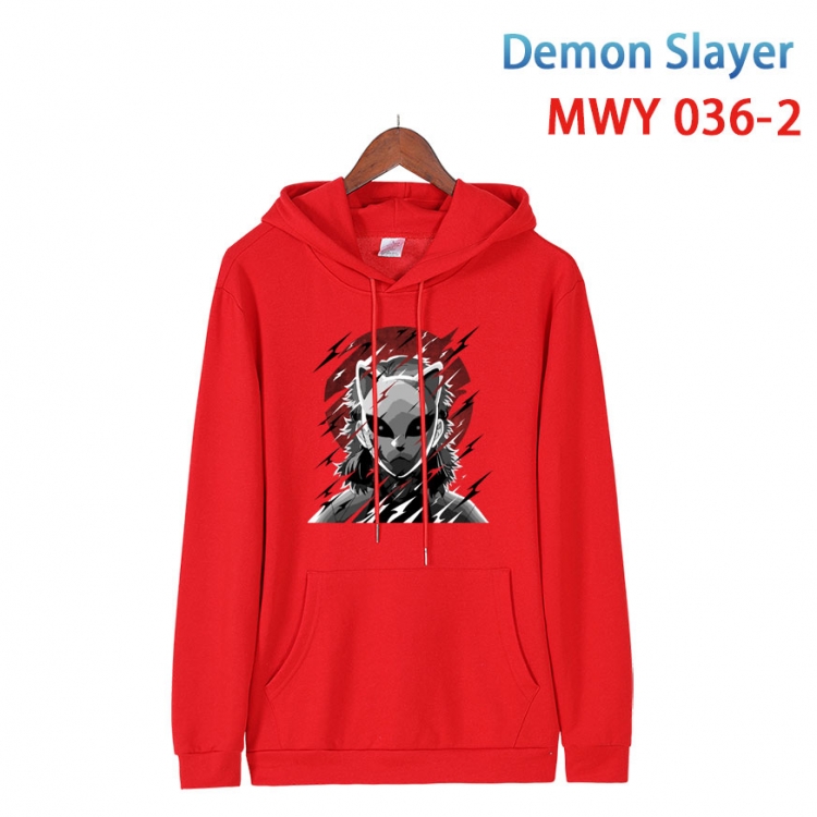 Demon Slayer Kimets Cotton Hooded Patch Pocket Sweatshirt   from S to 4XL MWY 036 2