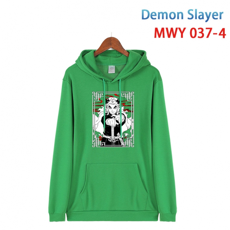 Demon Slayer Kimets Cotton Hooded Patch Pocket Sweatshirt   from S to 4XL MWY 037 4