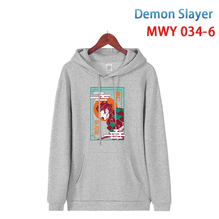 Demon Slayer Kimets Cotton Hooded Patch Pocket Sweatshirt   from S to 4XL MWY 034 6