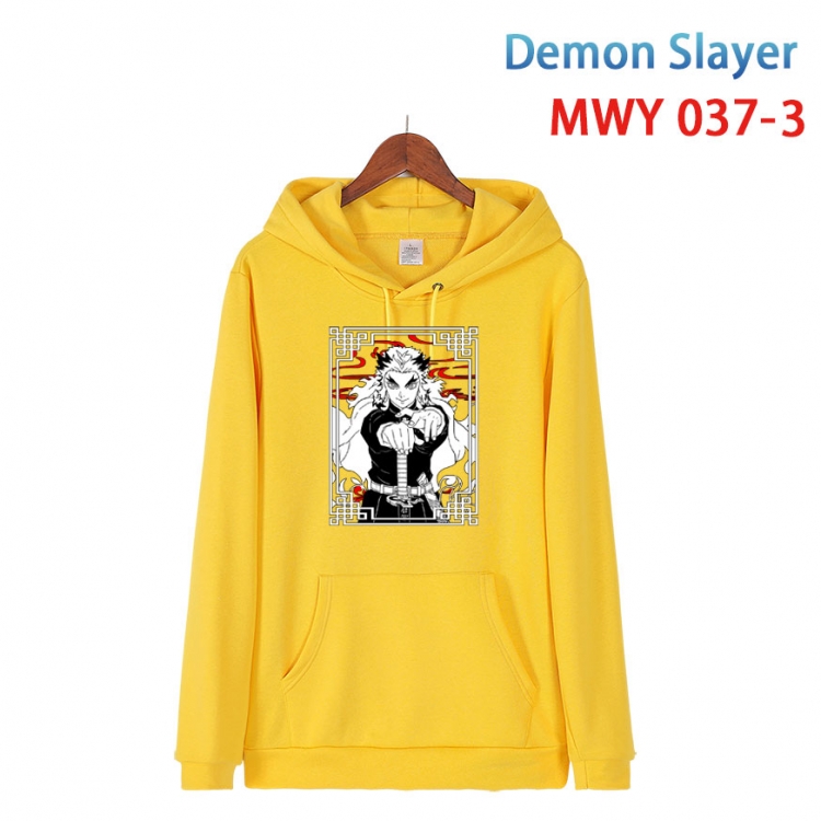 Demon Slayer Kimets Cotton Hooded Patch Pocket Sweatshirt   from S to 4XL MWY 037 3