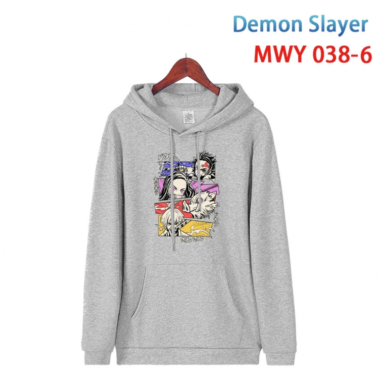 Demon Slayer Kimets Cotton Hooded Patch Pocket Sweatshirt   from S to 4XL MWY 038 6