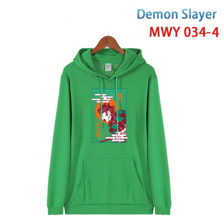 Demon Slayer Kimets Cotton Hooded Patch Pocket Sweatshirt   from S to 4XL  MWY 034 4