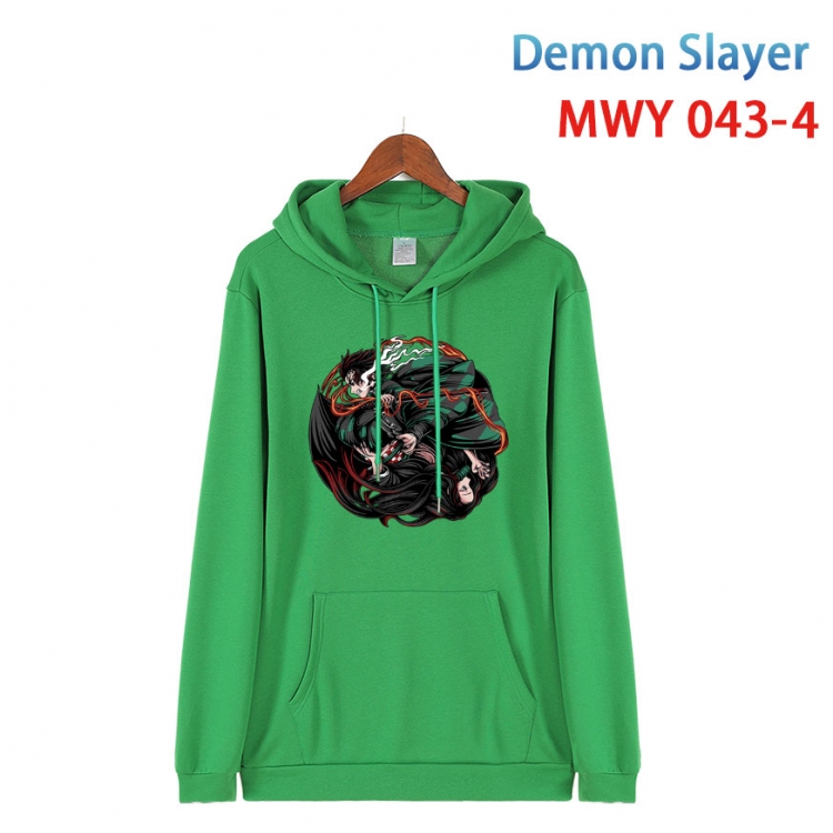 Demon Slayer Kimets Cotton Hooded Patch Pocket Sweatshirt   from S to 4XL MWY 043 4
