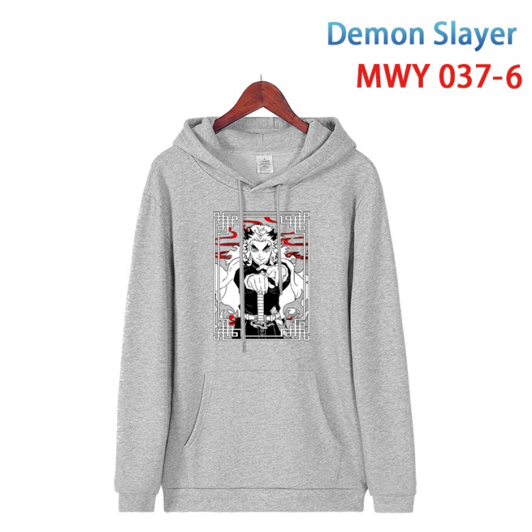 Demon Slayer Kimets Cotton Hooded Patch Pocket Sweatshirt   from S to 4XL MWY 037 6