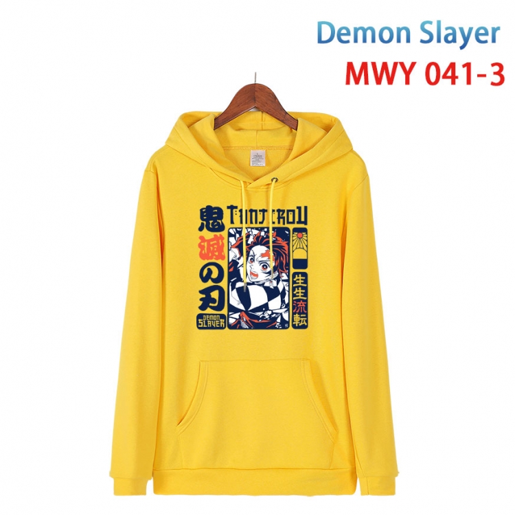 Demon Slayer Kimets Cotton Hooded Patch Pocket Sweatshirt   from S to 4XL MWY 041 3