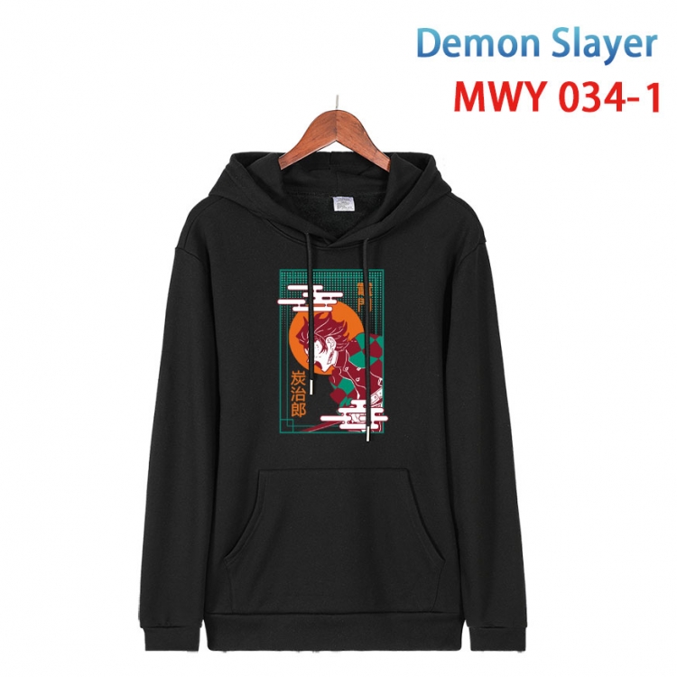 Demon Slayer Kimets Cotton Hooded Patch Pocket Sweatshirt   from S to 4XL  MWY 034 1