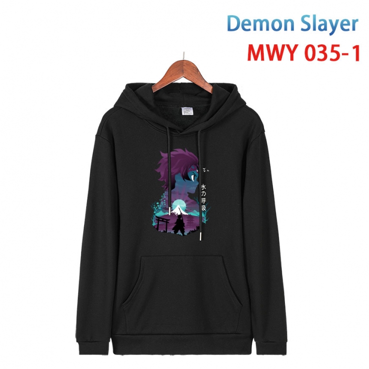 Demon Slayer Kimets Cotton Hooded Patch Pocket Sweatshirt   from S to 4XL  MWY 035 1