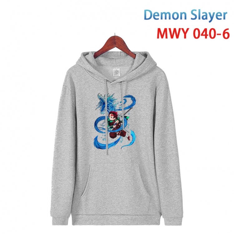 Demon Slayer Kimets Cotton Hooded Patch Pocket Sweatshirt   from S to 4XL MWY 040 6