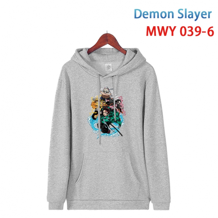 Demon Slayer Kimets Cotton Hooded Patch Pocket Sweatshirt   from S to 4XL MWY 039 6