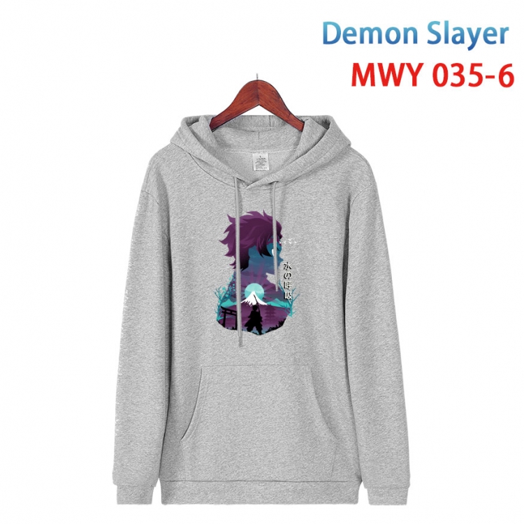 Demon Slayer Kimets Cotton Hooded Patch Pocket Sweatshirt   from S to 4XL MWY 035 6