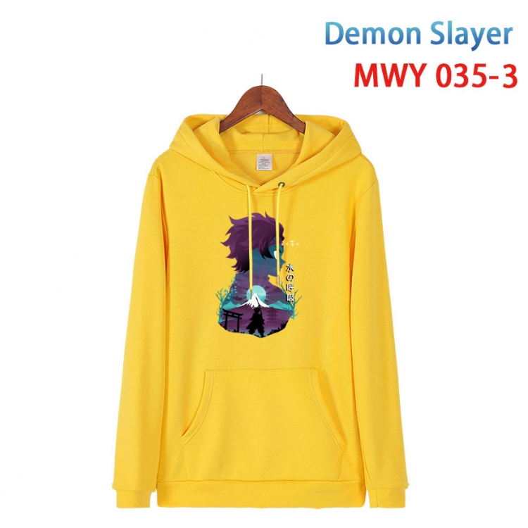 Demon Slayer Kimets Cotton Hooded Patch Pocket Sweatshirt   from S to 4XL MWY 035 3