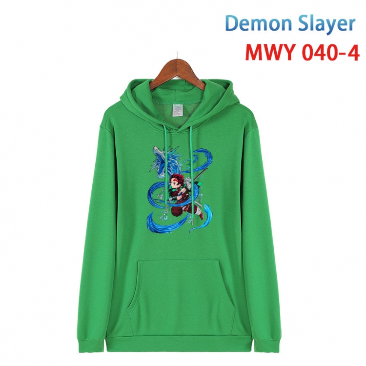 Demon Slayer Kimets Cotton Hooded Patch Pocket Sweatshirt   from S to 4XL MWY 040 4