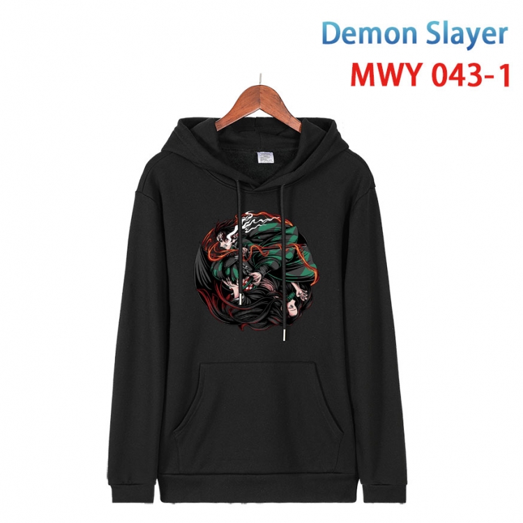 Demon Slayer Kimets Cotton Hooded Patch Pocket Sweatshirt   from S to 4XL  MWY 043 1