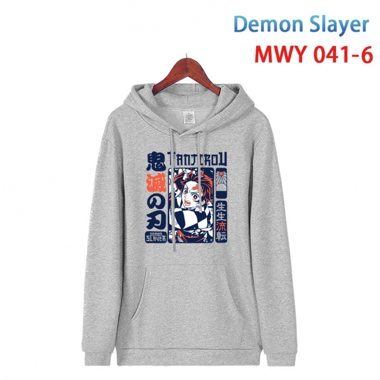 Demon Slayer Kimets Cotton Hooded Patch Pocket Sweatshirt   from S to 4XL MWY 041 6