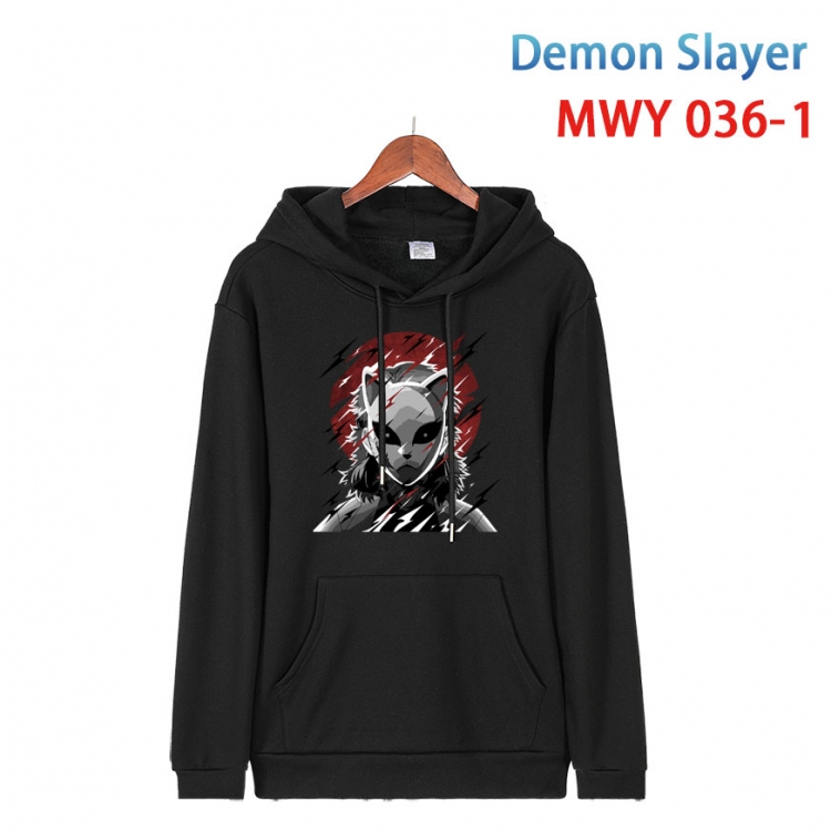 Demon Slayer Kimets Cotton Hooded Patch Pocket Sweatshirt   from S to 4XL MWY 036 1