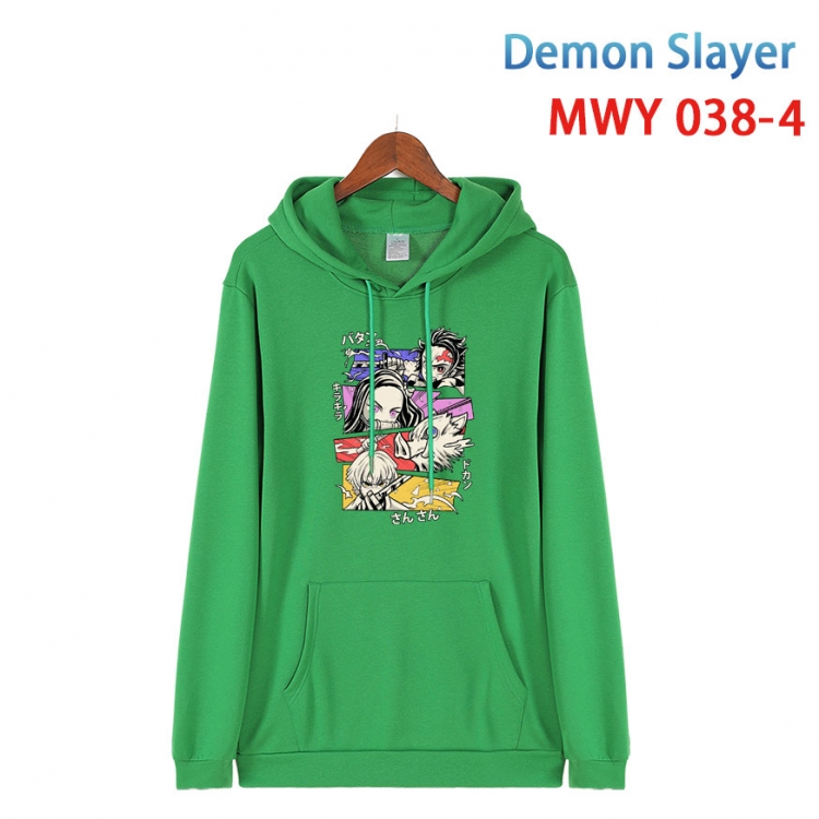 Demon Slayer Kimets Cotton Hooded Patch Pocket Sweatshirt   from S to 4XL MWY 038 4