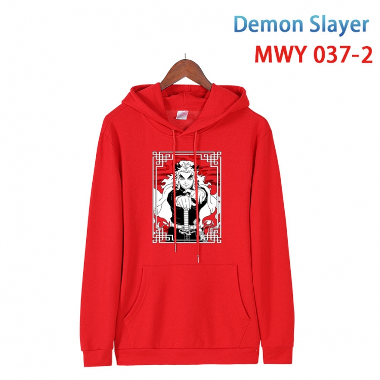 Demon Slayer Kimets Cotton Hooded Patch Pocket Sweatshirt   from S to 4XL MWY 038 4