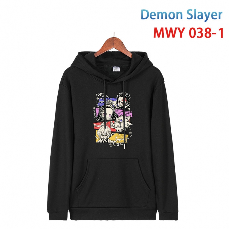 Demon Slayer Kimets Cotton Hooded Patch Pocket Sweatshirt   from S to 4XL MWY 038 1
