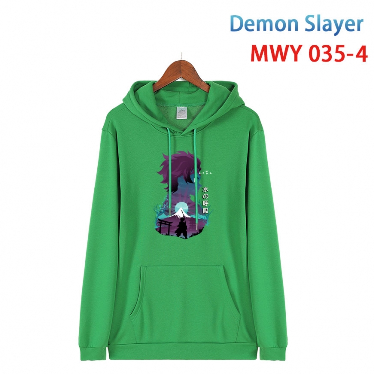 Demon Slayer Kimets Cotton Hooded Patch Pocket Sweatshirt   from S to 4XL MWY 035 4