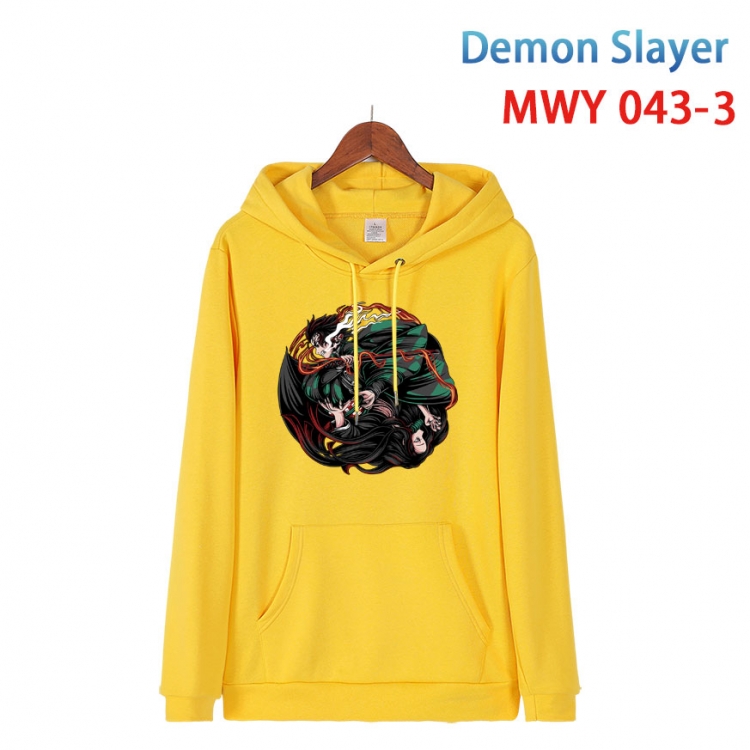 Demon Slayer Kimets Cotton Hooded Patch Pocket Sweatshirt   from S to 4XL MWY 043 3