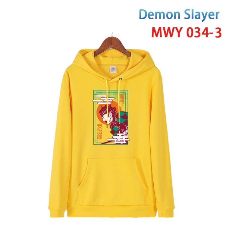 Demon Slayer Kimets Cotton Hooded Patch Pocket Sweatshirt   from S to 4XL MWY 034 3