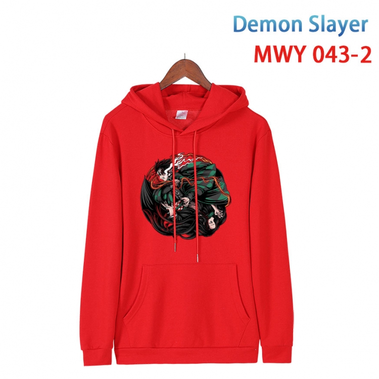 Demon Slayer Kimets Cotton Hooded Patch Pocket Sweatshirt   from S to 4XL MWY 043 2