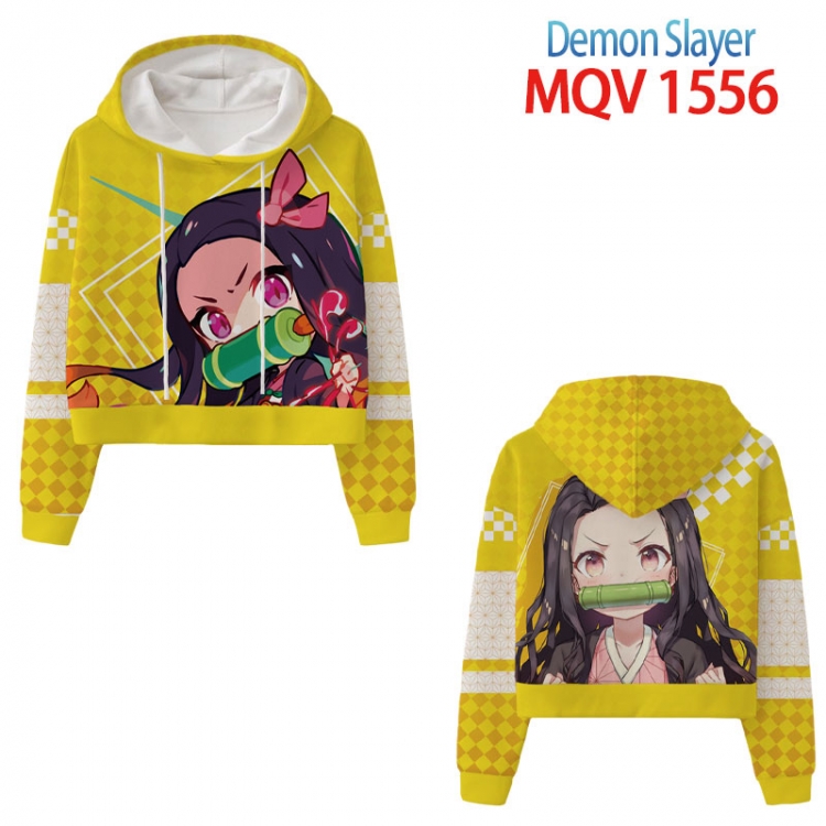 Demon Slayer Kimets Long Sleeve Zip Hood Patch Pocket Sweatshirt   from  XS to 4XL MQV 1556