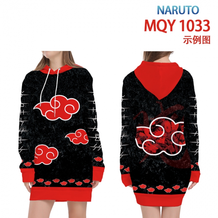 Naruto Full color printed hooded long sweater from XS to 4XL  MQY-1033