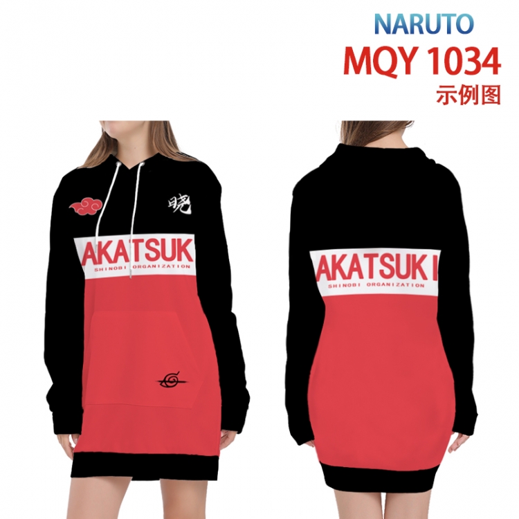 Naruto Full color printed hooded long sweater from XS to 4XL   MQY-1034