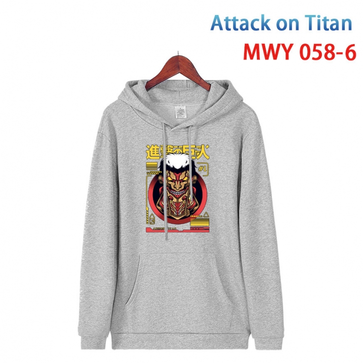 Shingeki no Kyojin Cotton Hooded Patch Pocket Sweatshirt   from S to 4XL MWY 058 6