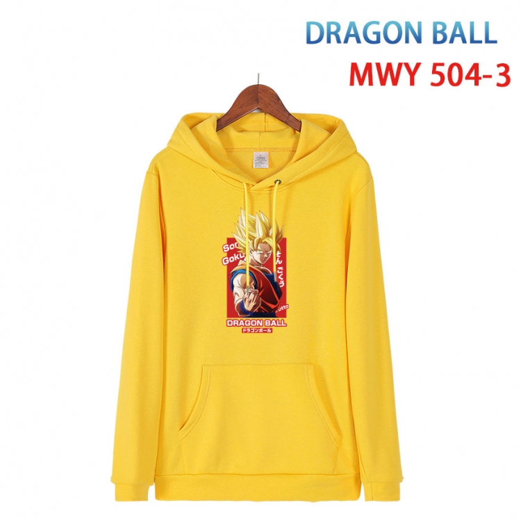 DRAGON BALL Cotton Hooded Patch Pocket Sweatshirt   from S to 4XL  MWY-504-3