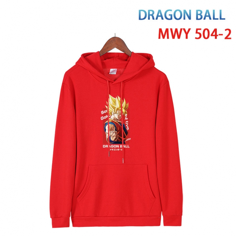 DRAGON BALL Cotton Hooded Patch Pocket Sweatshirt   from S to 4XL  MWY-504-2