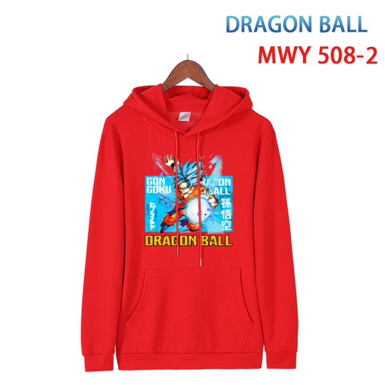 DRAGON BALL Cotton Hooded Patch Pocket Sweatshirt   from S to 4XL MWY-508-2